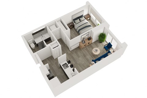 Clolumbia One Bedroom Floor Plan